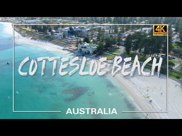 Australia🇦🇺- Cottesloe Beach | Perth, Western Aussie | The Golden Light in Morning | 4K 60p Drone