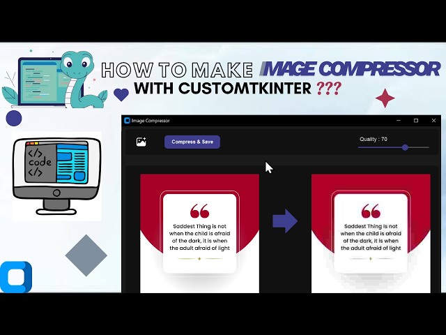 HOW TO MAKE IMAGE COMPRESSOR APP WITH PYTHON ??? || CUSTOMTKINTER || FULL TUTORIAL