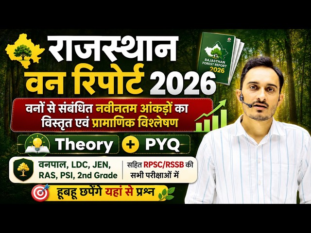 Rajasthan New Forest Report 2025-26 | Theory + PYQ | राजस्‍थान वन रिपोर्ट 2025 | ISFR 2023 Rajasthan