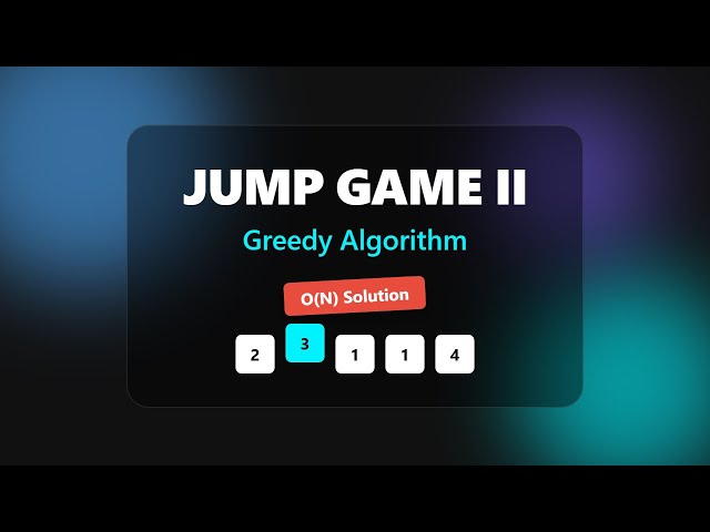 Jump Game II - Greedy Algorithm Solution Explained (LeetCode 45)