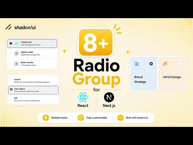 Build Stunning Forms Faster with These Shadcn Radio Groups 🚀