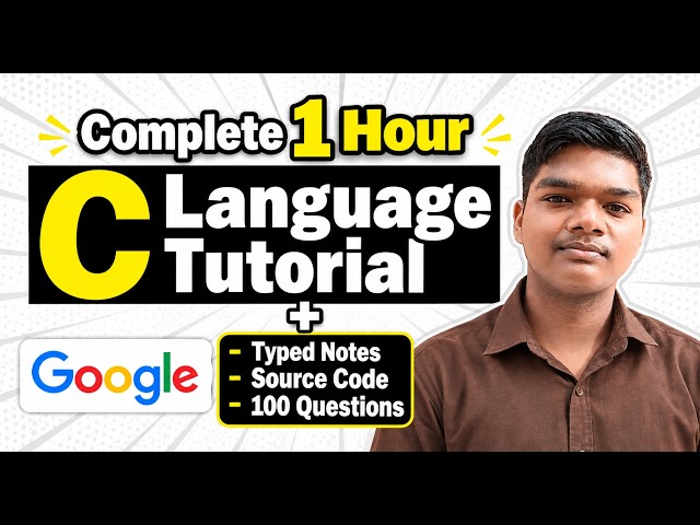 C Programming for Beginners Complete Tutorial with Notes, Code & Practice Sheet