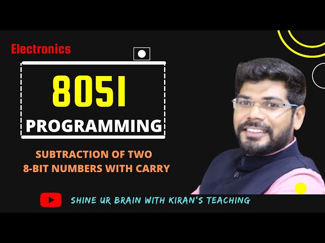 subtraction of two 8 bit nos