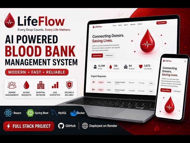 🚑 LifeFlow – AI Powered Blood Bank Management System