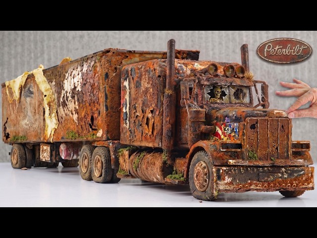 Massive AMERICAN TRUCK Full Restoration | Rusty Peterbilt Container Truck Rescue and Restoration