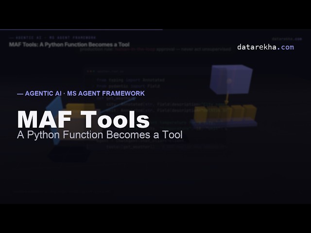 Microsoft Agent Framework Tools — Give Agents Real Capabilities | datarekha