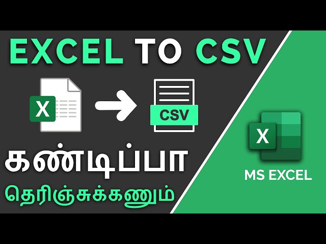 How to Export Excel to CSV file