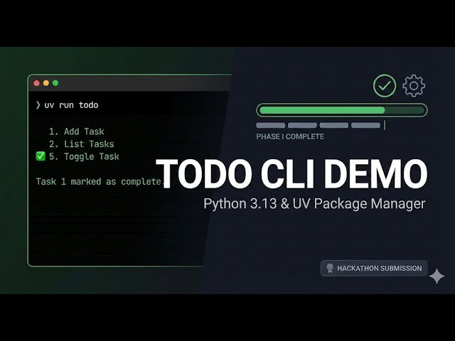 Todo CLI Phase I: Building a Robust Foundation with Python 3.13 & UV