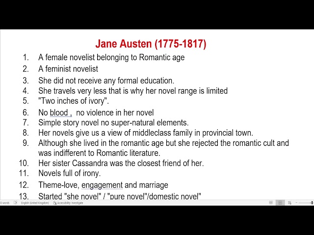 JANE AUSTEN 1 LEC