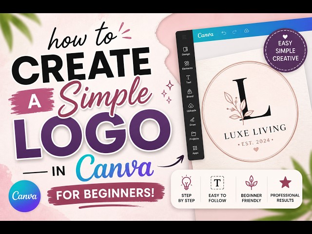 How to Create a Simple Logo in Canva | Canva Logo Design for Beginner