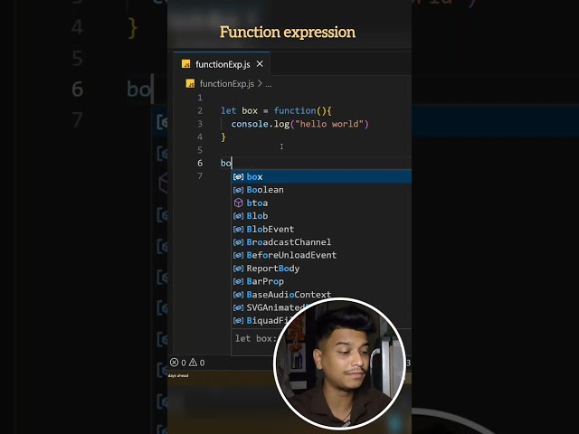 Function Expression in javascript #codeshuru #javascript #programming
