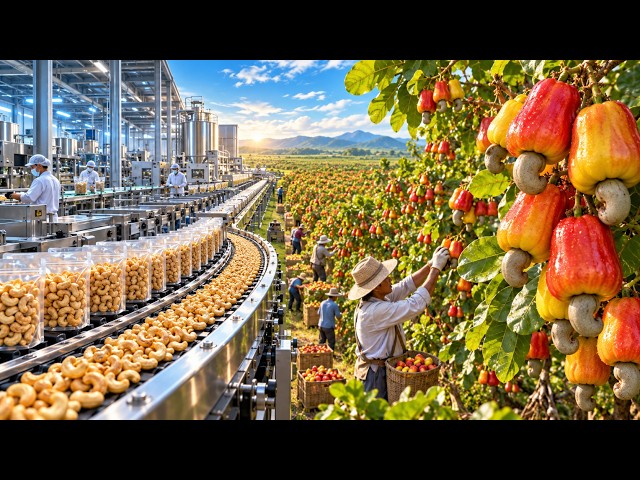"How Raw Cashew Nuts Become World-Class Luxury Snacks (Full Process)"