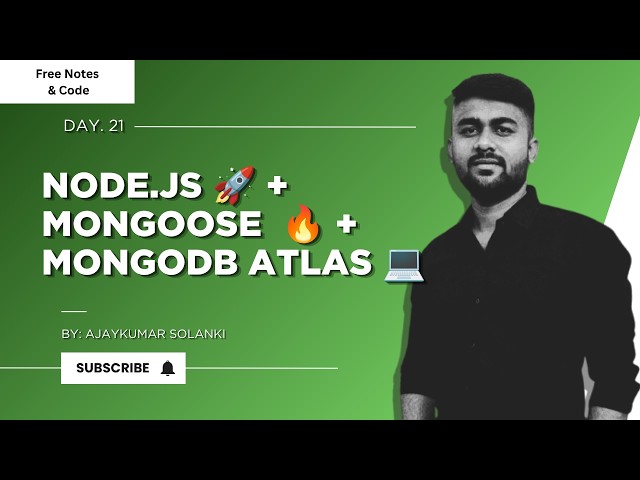 (Day 21) Node.js + Mongoose + MongoDB Atlas 💻 | Complete REST API Tutorial