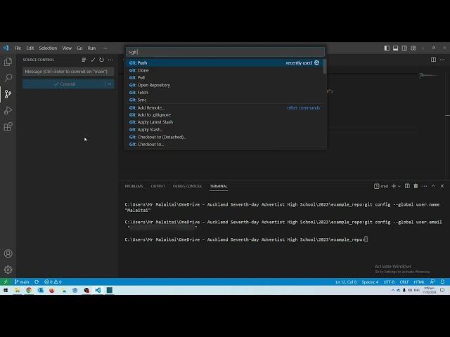 Installing Git and using GitHub