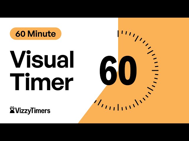 60 Minute/1 hour Visual Countdown Timer For Classroom, Parents, Kids, ADHD, Workouts by Vizzy Timers