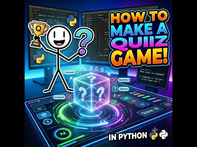 Quiz Show Game from Python with Visuals/ UI #python #quiz #vscode ##longestvid #anime