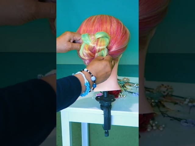 😱💕Superquick updo braid #easytutorial #updo braid#office hairstyle #youtubeshort
