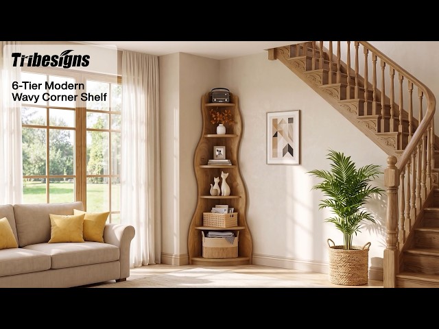 Curved Wave Corner Shelf for Back‑to‑School Room Refresh🌾 - J0539