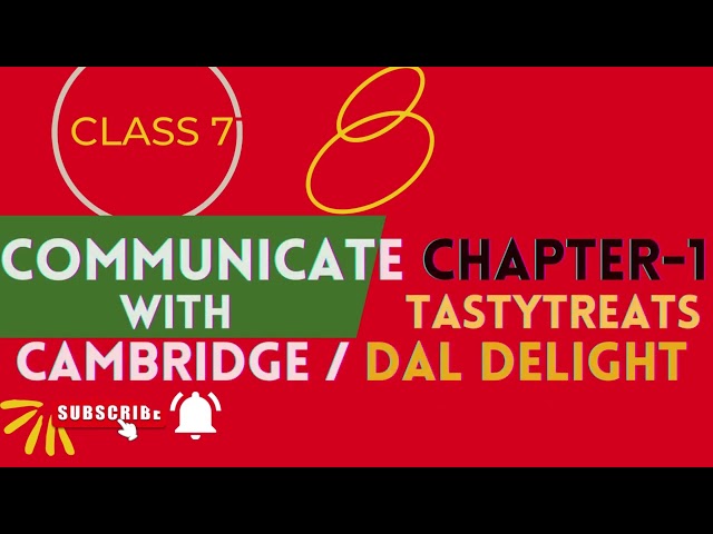 Trailer of cambridge book leterature of class 7TH ch 1 dal delight