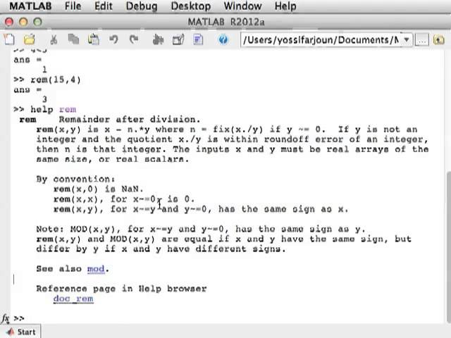 1. Using MATLAB for the First Time