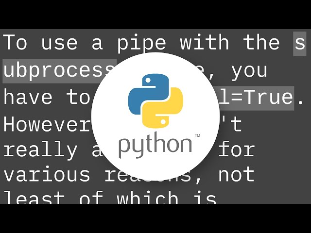 How to use `subprocess` command with pipes