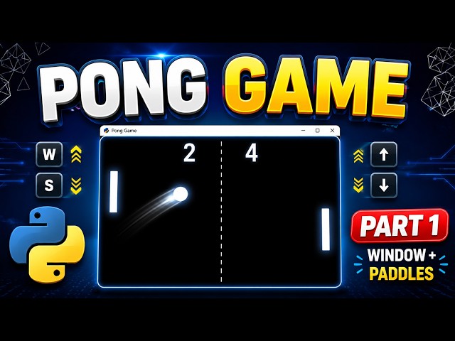 Build Pong Game in Python | Part 1 - Window & Paddles