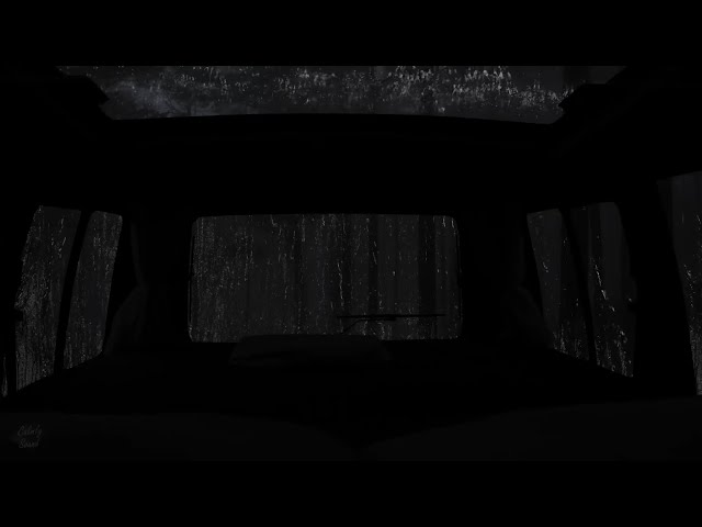 Rain Sounds Covered the Small Van - Sleep Well Tonight In The Desolate Place