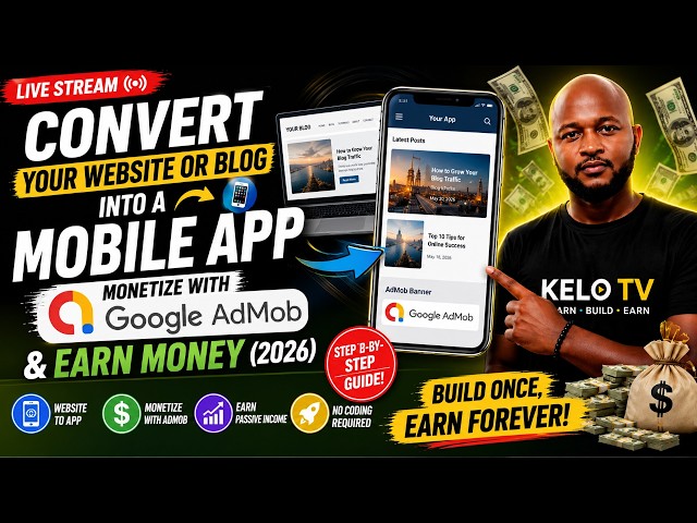 Convert Your Website or Blog into a Mobile App 📱 | Monetize with Google AdMob & Earn Money (2026)