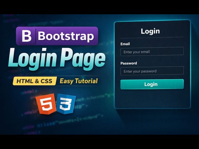 Create a Responsive Login Page Using Bootstrap 5 | Beginner Friendly