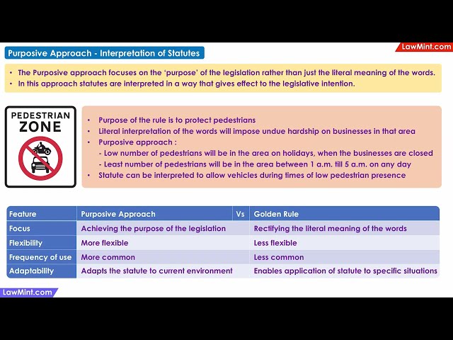 Purposive Approach Interpretation of Statutes