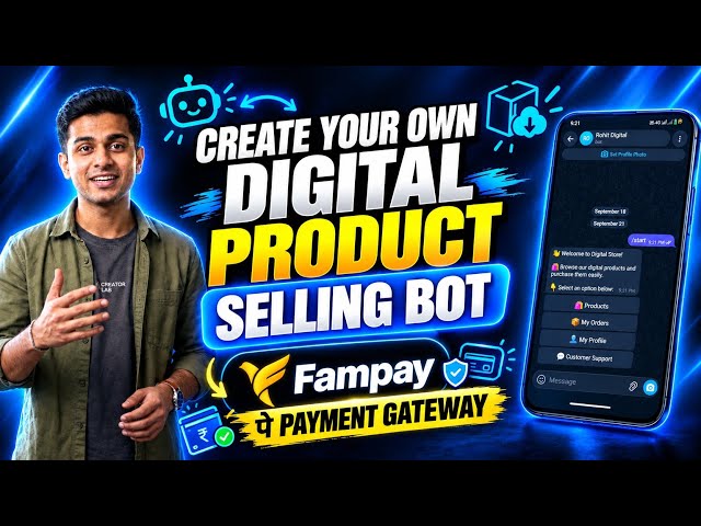 How to Create Digital Product Selling Bot on Telegram | Admin Panel, Auto Orders & Source Code
