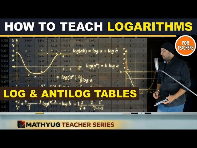 How to Teach Logarithms | Log Table & Antilog Table  | For Maths Teachers | Class 11, 12