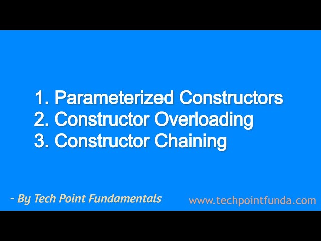 Parameterized Constructor C# | Constructor Chaining C# | Constructor Overloading C# | Constructor