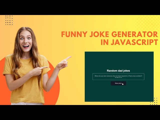 Build your own random joke generator using dad jokes API in javascript #javascript #api