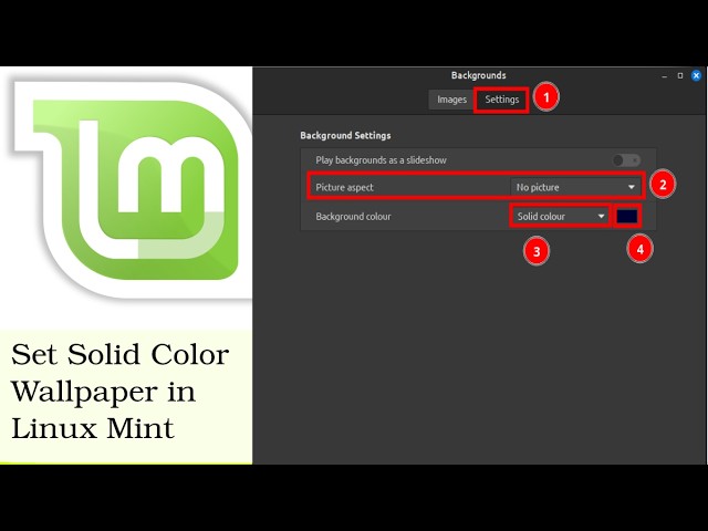 Set a Solid Color Wallpaper in Linux Mint