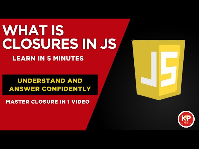 Learn JavaScript's most asked Closures in 1 video