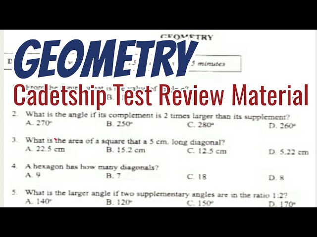 Geometry | Cadetship Test Review Material [Mathematics] part1