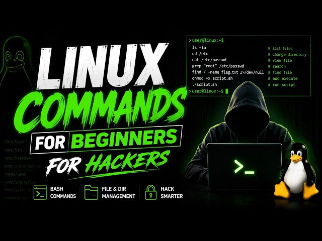 LINUX COMMANDS Every Beginner Hacker MUST Know! 🐧 | Linux For Hackers 