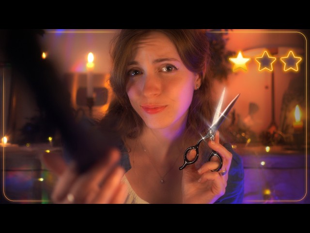 ASMR La PELUQUERA más TORPE del Pueblo ✂️⭐️ Te Corto el Pelo, Lavo y Peino...