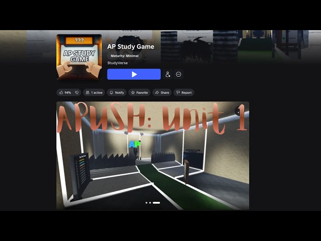 Roblox AP Study Game | APUSH: Unit 1