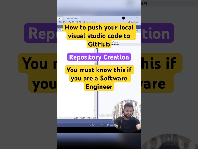 How to push visual studio code to GitHub and Repositories creation #github #shorts #coding #vscode
