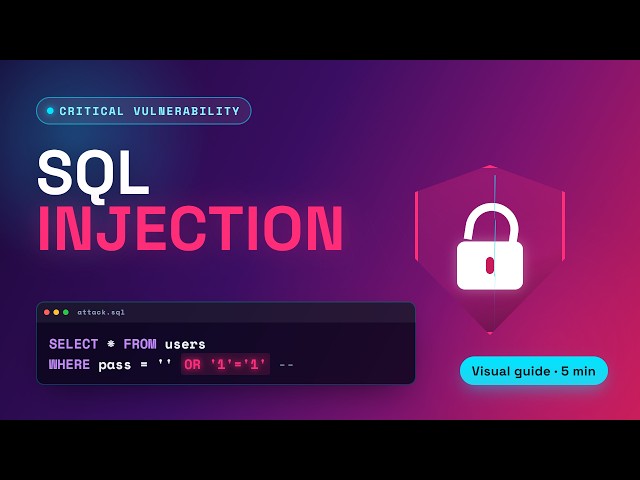 SQL Injection Explained in 5 Minutes: How Hackers Bypass Login & Steal Data (Animated)