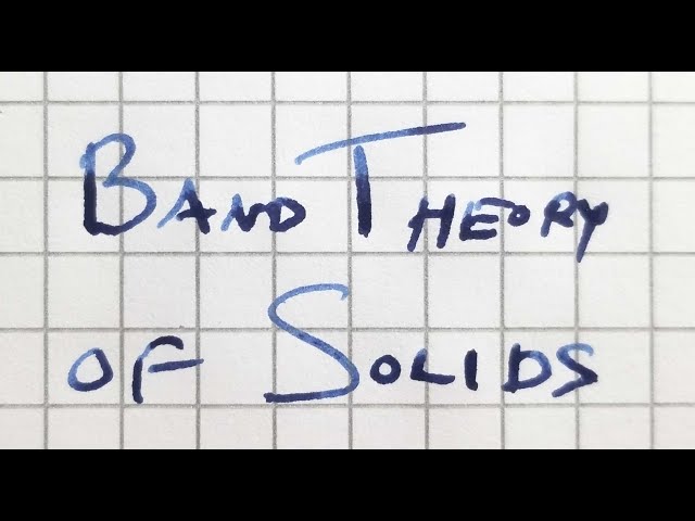 The band theory of solids from the view of a tight binding model Video 11 of 13