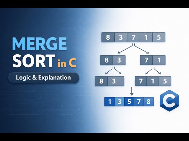 Merge Sort using c language LOGIC based discussion