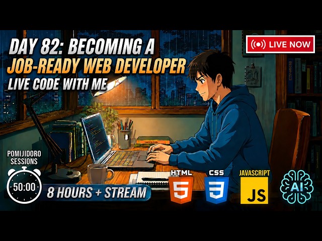 [19.8.26] Day 82: Becoming a Job-Ready Web Developer 🇧🇩| 8 Hours + Live Code with me