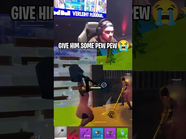 PEW PEW, THAT'S ALL HE NEEDS 😭 #mongraal #shorts #fortnite #epicpartner  #funny