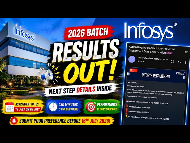 Infosys 2026 Hiring Results Out! In-Person Coding Test Dates, Pattern & Next Steps
