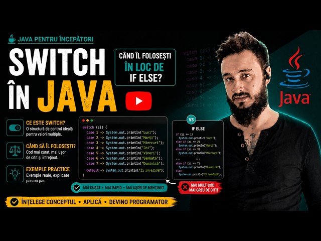 Switch în Java - Când îl folosești în loc de If Else? #AcademiaProgramatorilor