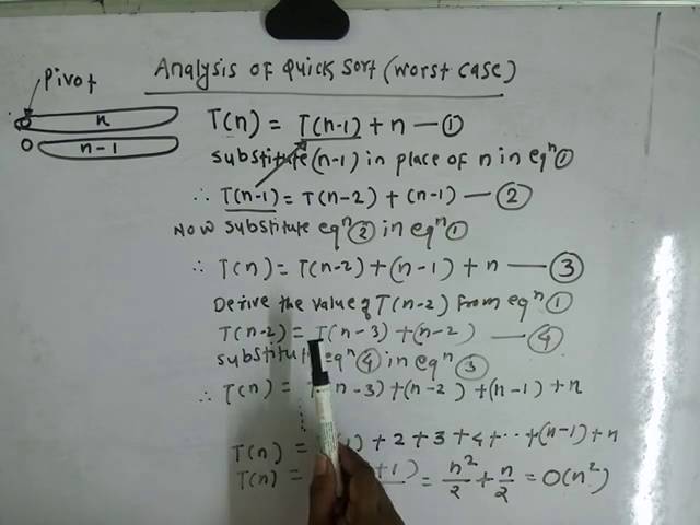 quicksort analysis solving recurrence