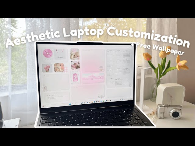 AESTHETIC LAPTOP CUSTOMIZATION 2025 I HOW TO ADD GIF TO YOUR LAPTOP WALLPAPER + free wallpaper